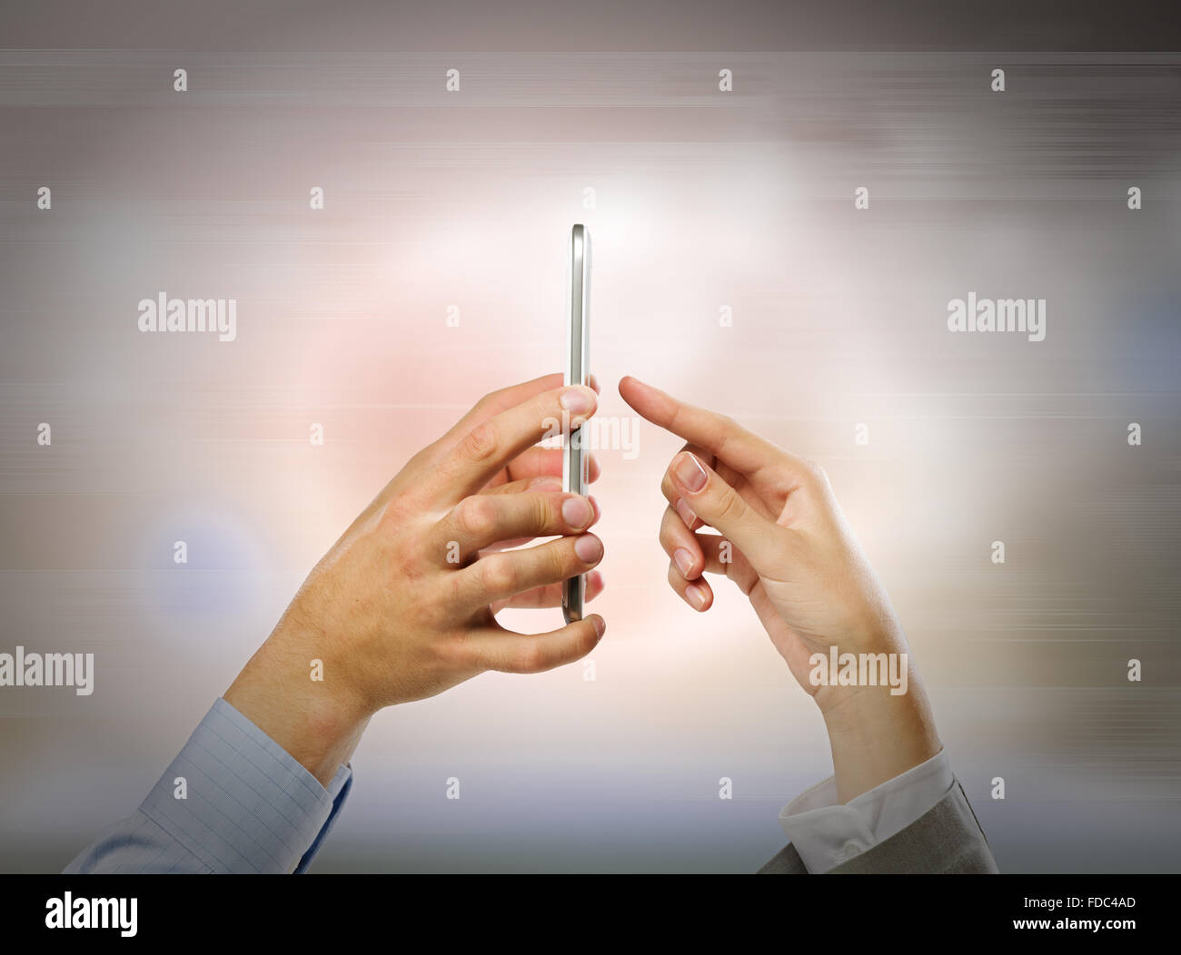 Close up of people hands using mobile phone Stock Photo - Alamy