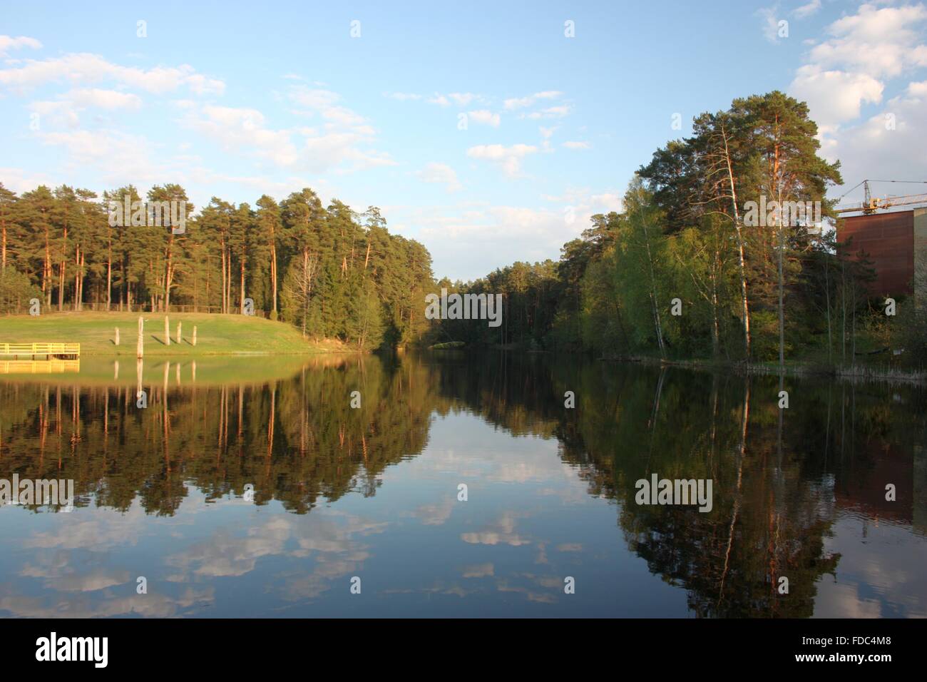 Egle pond in Druskininkai, Lithuania Stock Photo