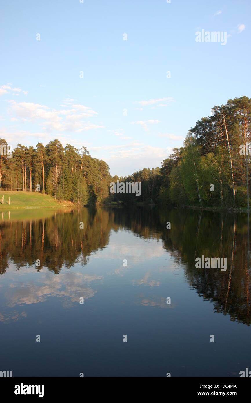 Egle pond in Druskininkai, Lithuania Stock Photo