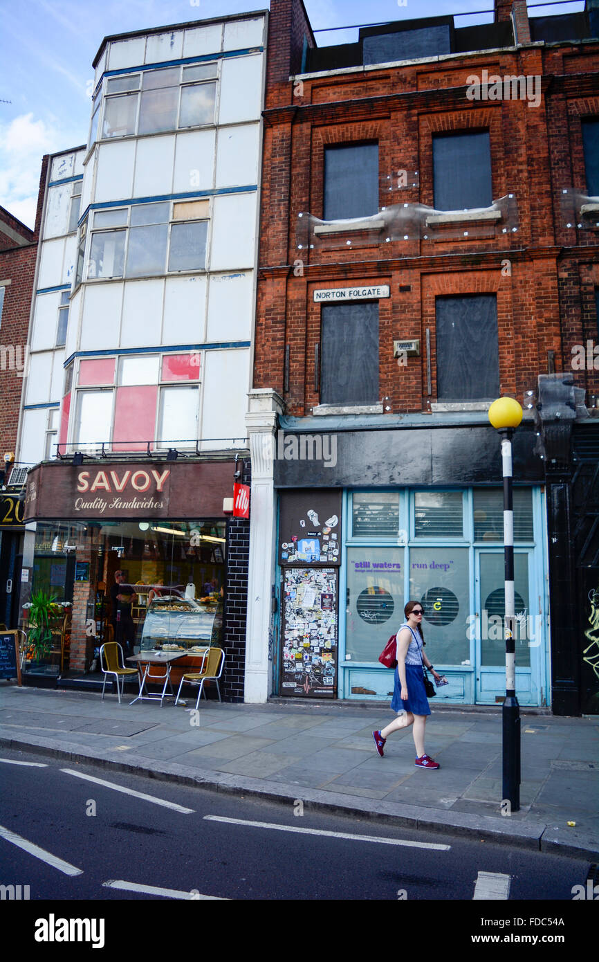 Site of proposed Norton Folgate redevelopment in Spitalfields, London, UK Stock Photo