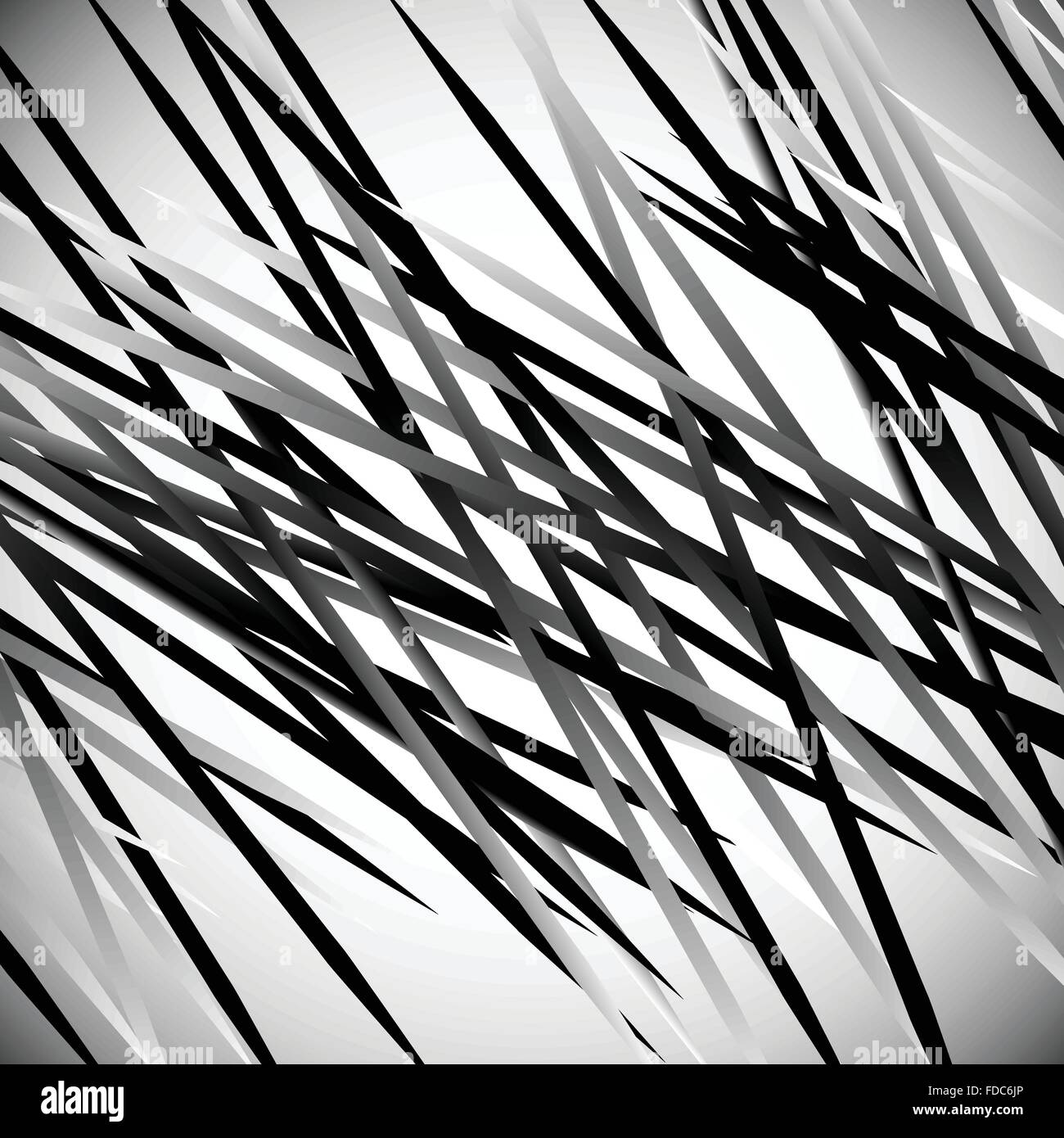 Abstract monochrome background with random, irregular lines. Minimalist ...