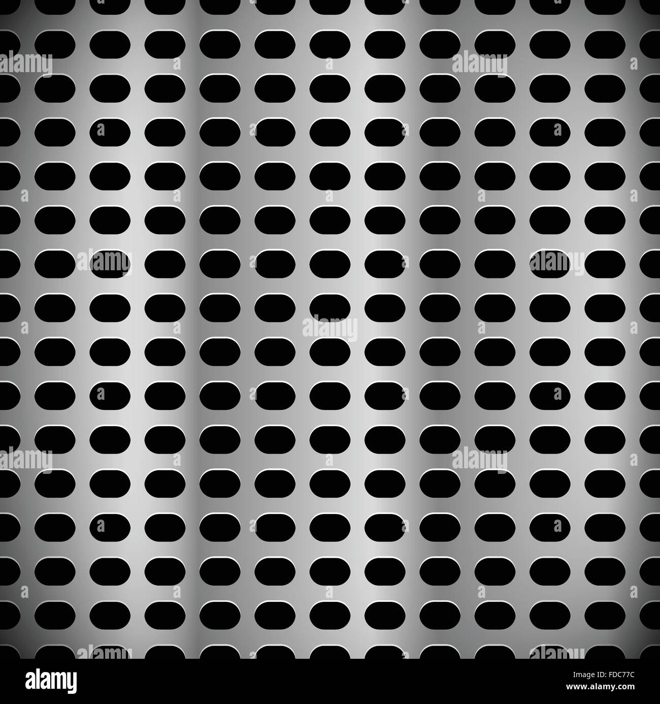 Metal sheet, surface pattern. Perforated, punched metal Stock Vector