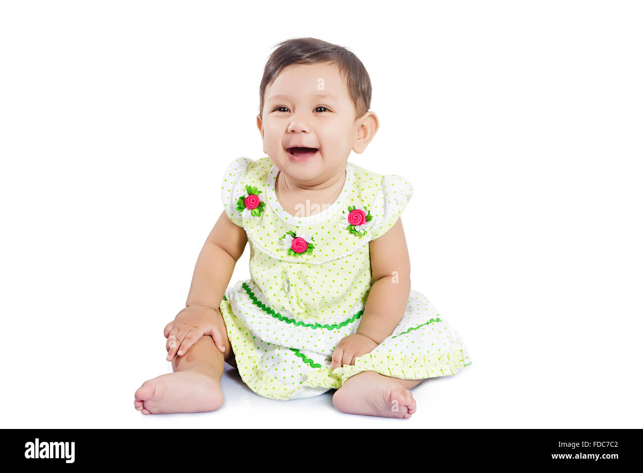 1 Child Baby Girl Sitting Stock Photo