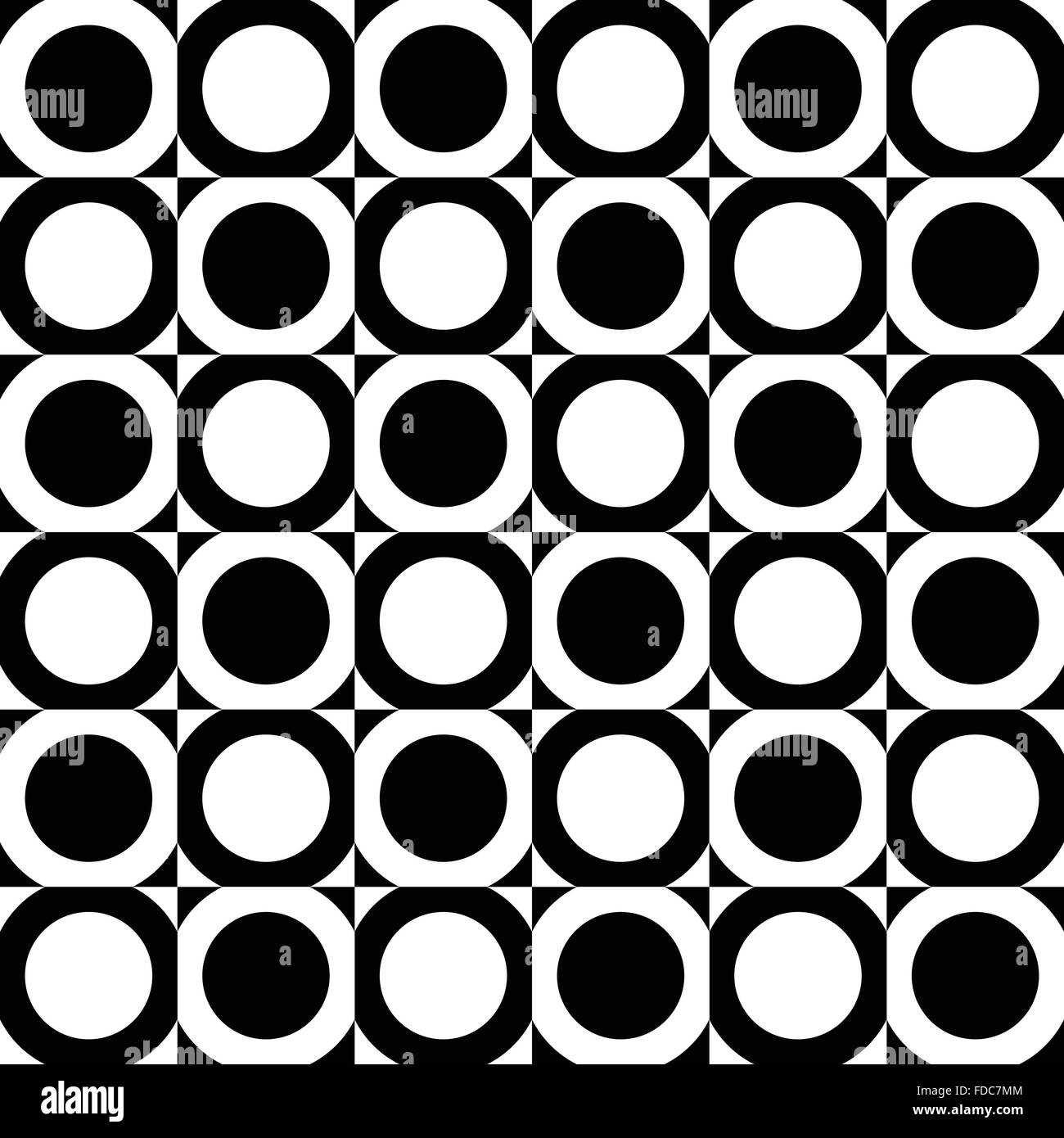 Seamlessly repeatable circles pattern background Black and White Stock ...