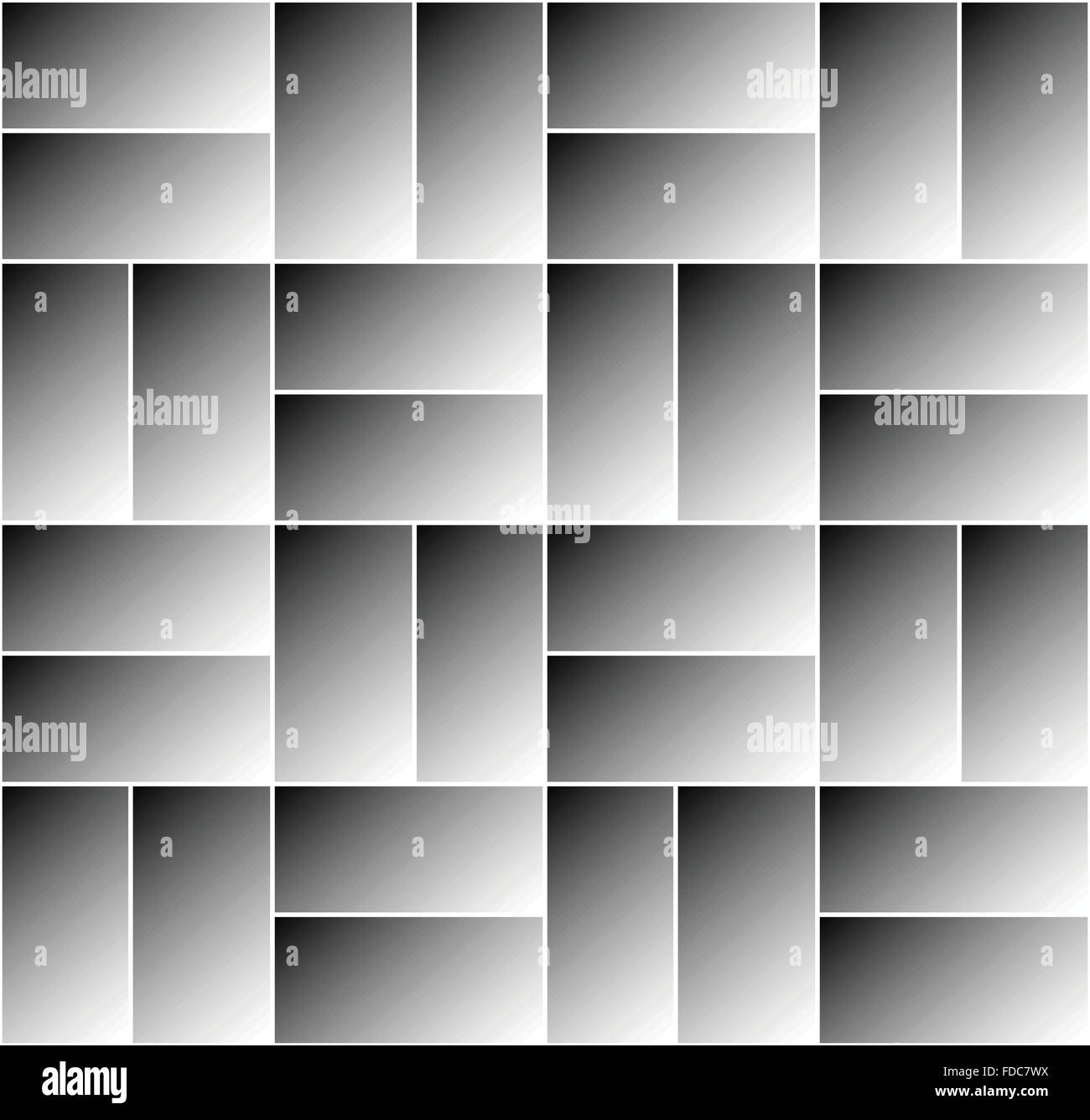 Monochrome seamless pattern with rectangle, squares shapes. Repeatable ...