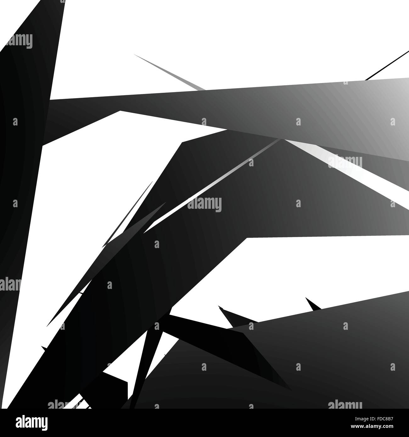 Abstract edgy, angled shapes texture. Monochrome futuristic background ...