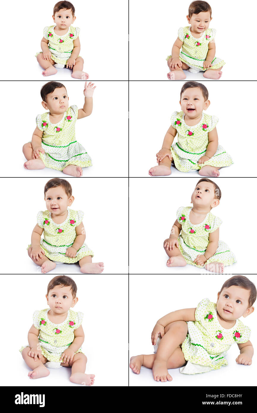 1 Babies Girls Comparisons Montage Stock Photo Alamy
