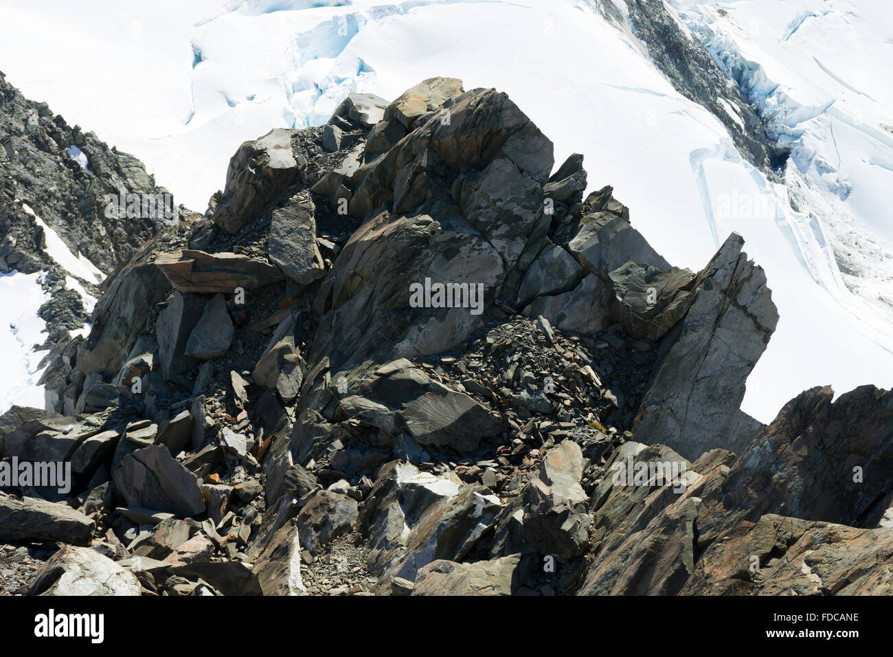Natural mountain landscape with snow and clear blue sky Stock Photo - Alamy