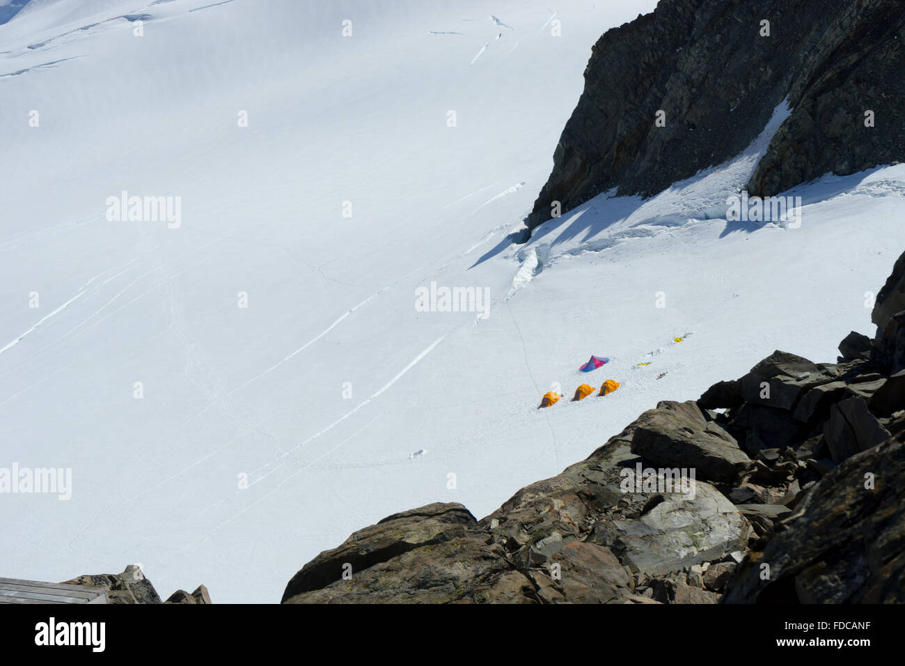 Natural mountain landscape with snow and clear blue sky Stock Photo - Alamy