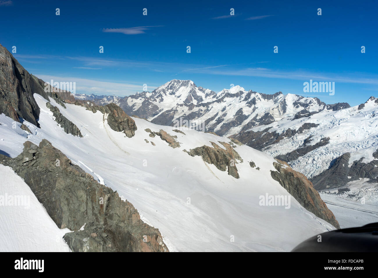 Natural mountain landscape with snow and clear blue sky Stock Photo - Alamy
