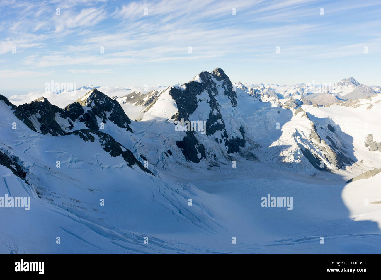 Mountain landscape with snow and clear blue sky Stock Photo - Alamy