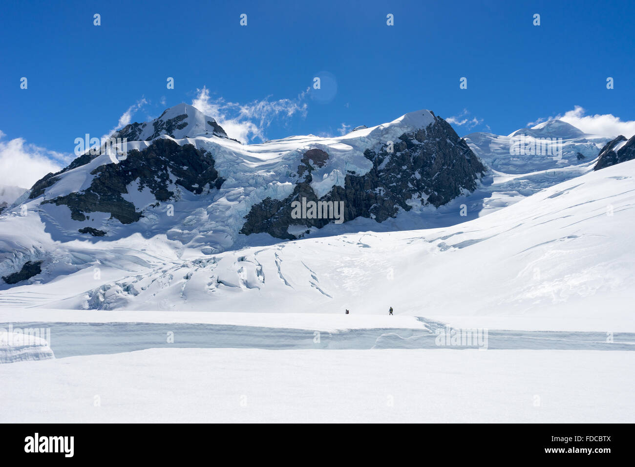 Mountain landscape with snow and clear blue sky Stock Photo - Alamy