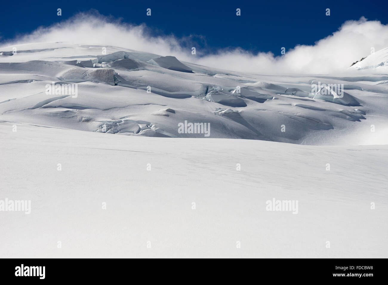Mountain landscape with snow and clear blue sky Stock Photo - Alamy