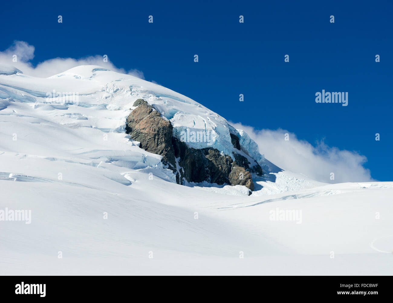 Mountain landscape with snow and clear blue sky Stock Photo - Alamy