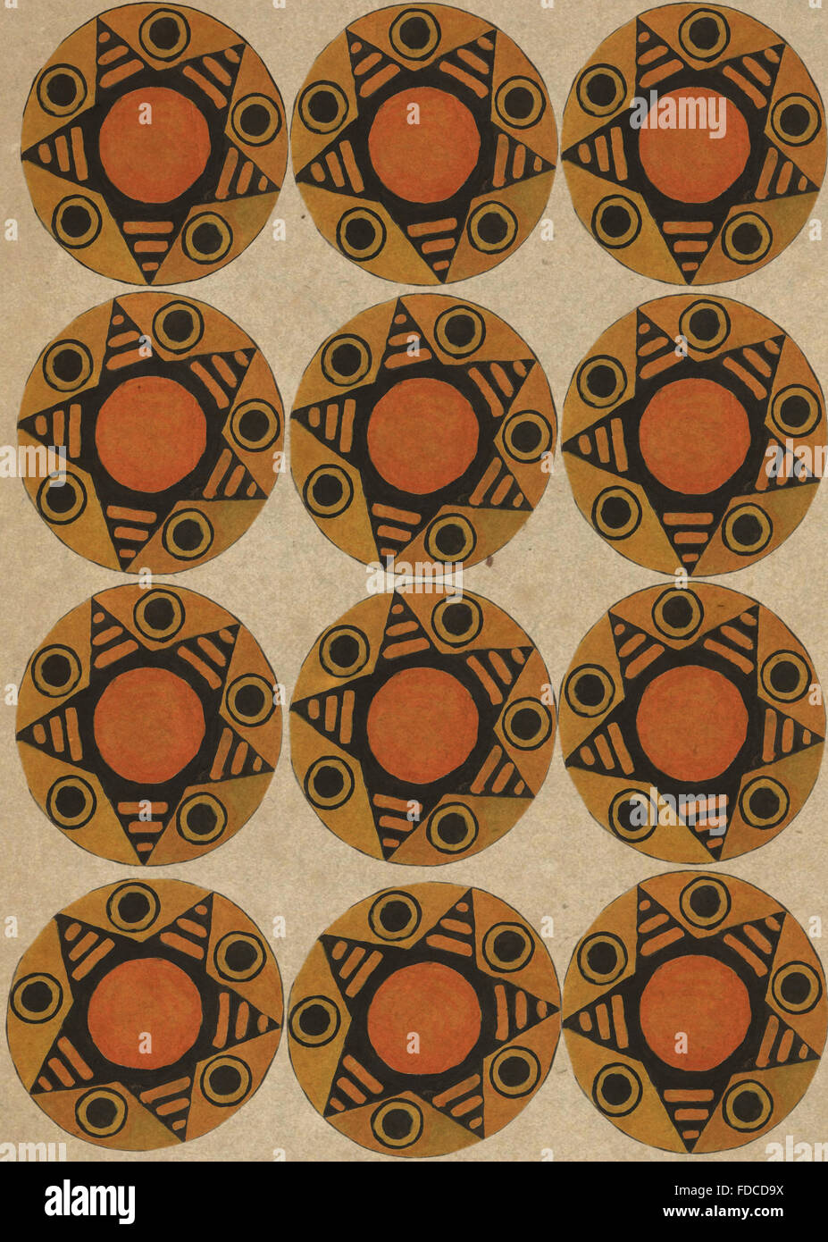 Unique repetitive symbols. Stock Photo