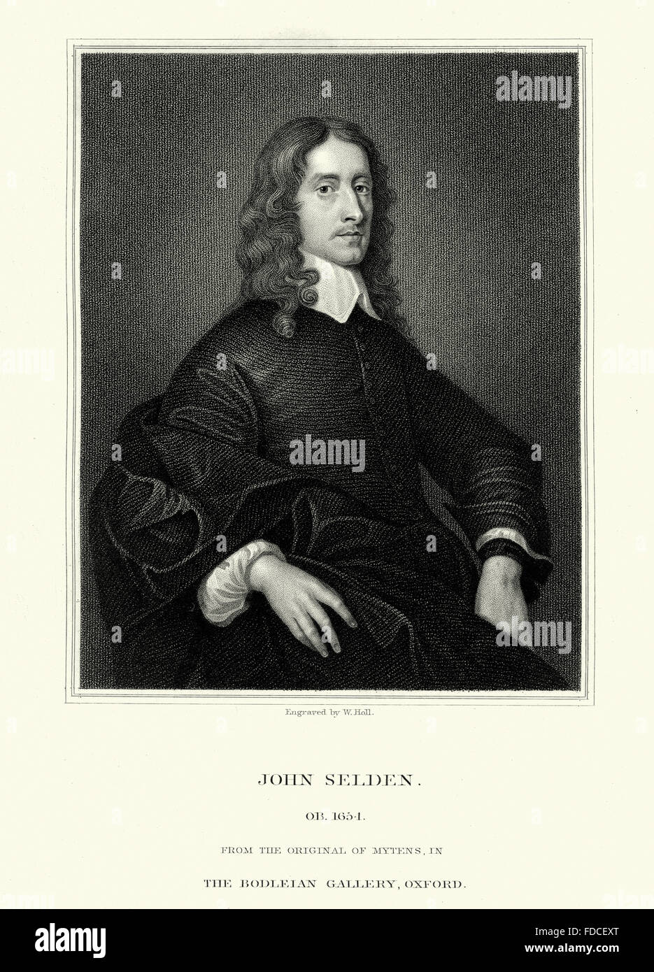 John Selden an English jurist and a scholar of England's ancient laws and constitution and scholar of Jewish law. He was known a Stock Photo