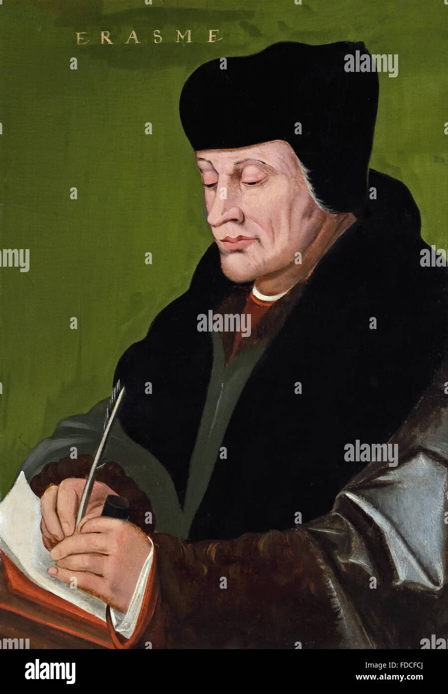 Desiderius Erasmus 1466 – 1536  Dutch Netherlands (  Erasmus of Rotterdam )   Renaissance humanist Catholic priest social critic teacher and theologian Stock Photo