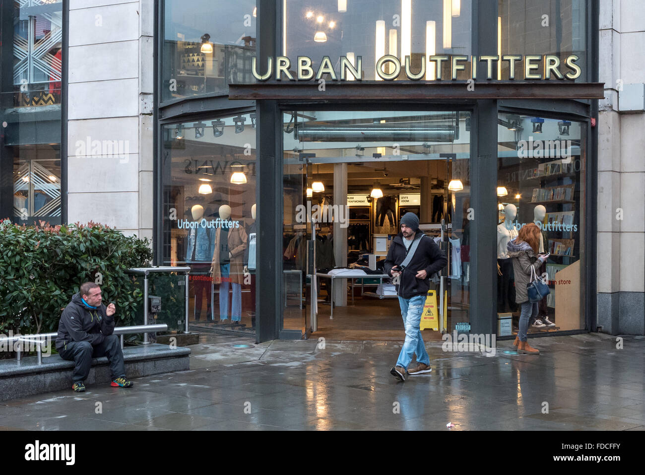 Outside the Urban Outfitters shop in Brighton city centre Stock Photo
