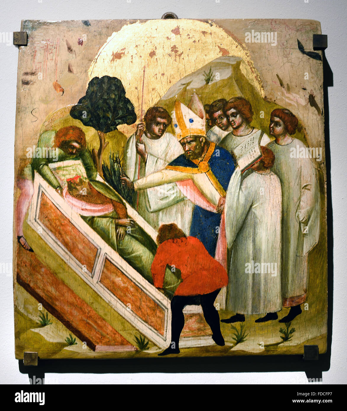 The Funeral of John the Baptist by Lorenzo VENEZIANO 1356-1372 Italy Italian Stock Photo