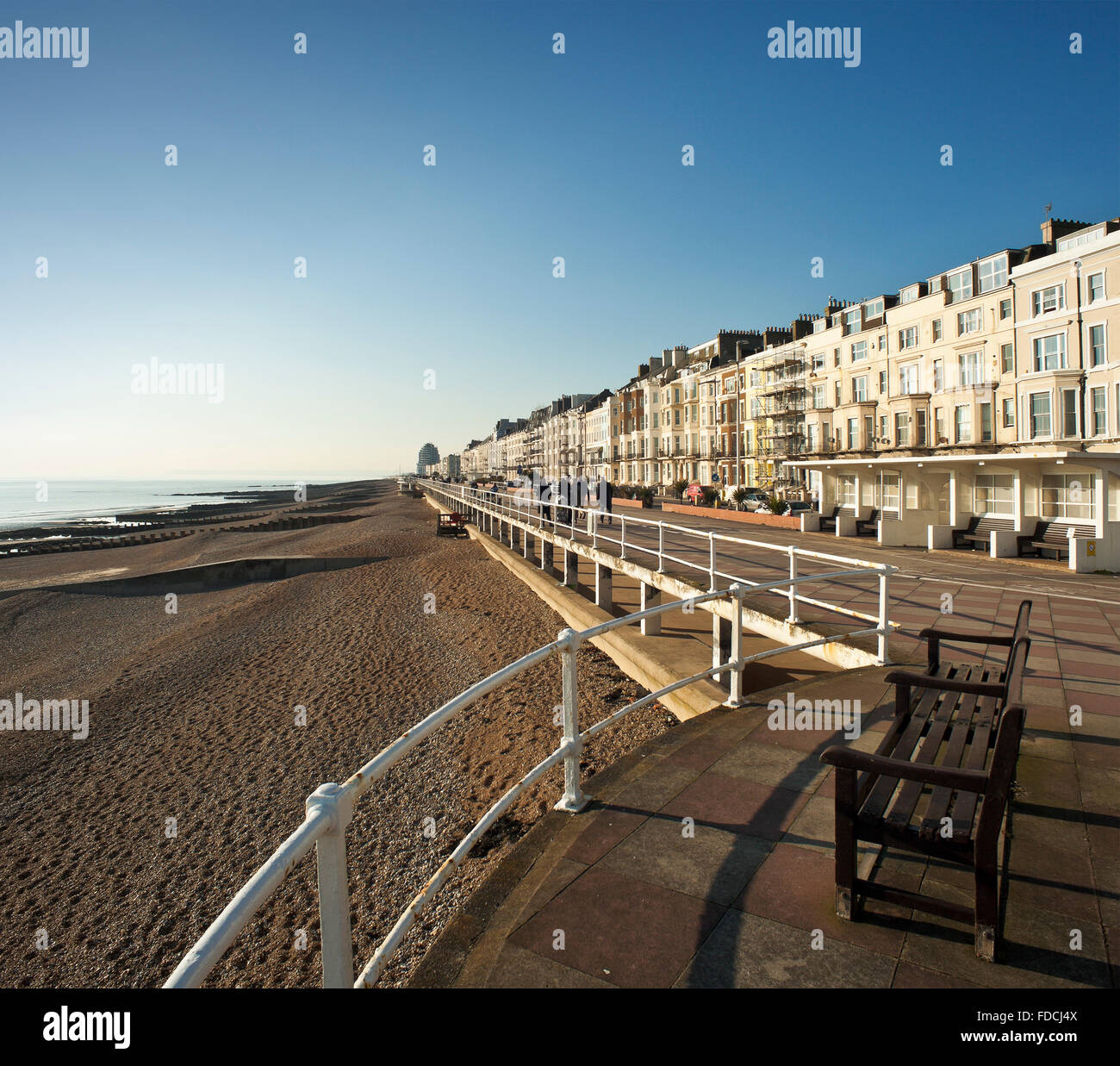Hastings promenade. Stock Photo