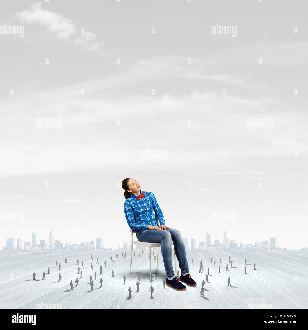 Big person small chair hi-res stock photography and images - Alamy