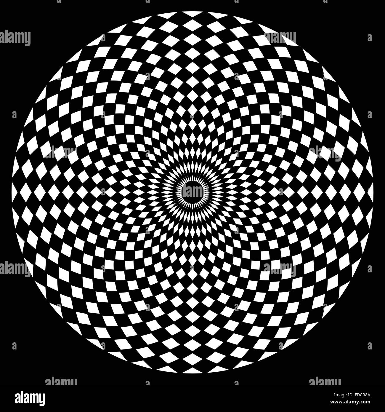 Simple monochrome checkered pattern circle Black and White Stock Photos ...