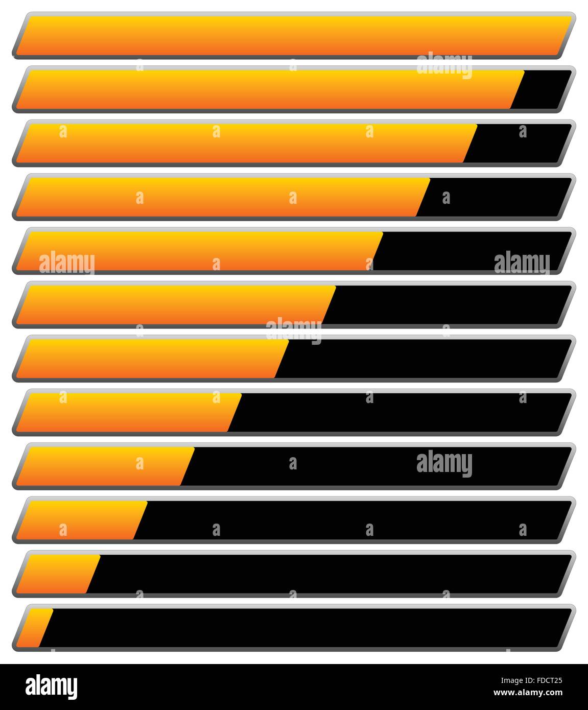 Horizontal progress, loading bar templates. vector illustration Stock ...