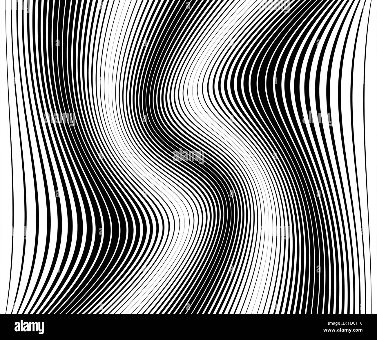 Abstract monochrome vector with distortion, deformation effect Stock ...