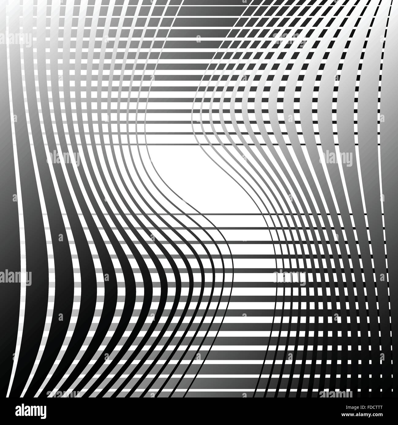 Abstract monochrome background with twisting intersecting lines. Vector ...
