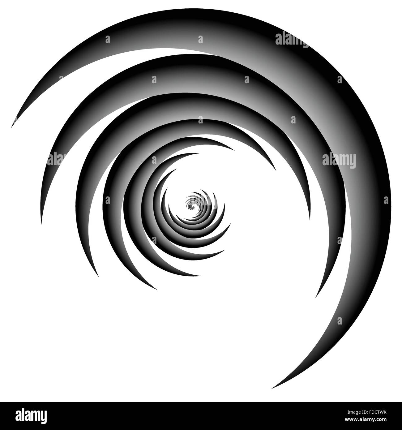 Abstract spiral, twirl element, volute shape. Vector Stock Vector Image ...