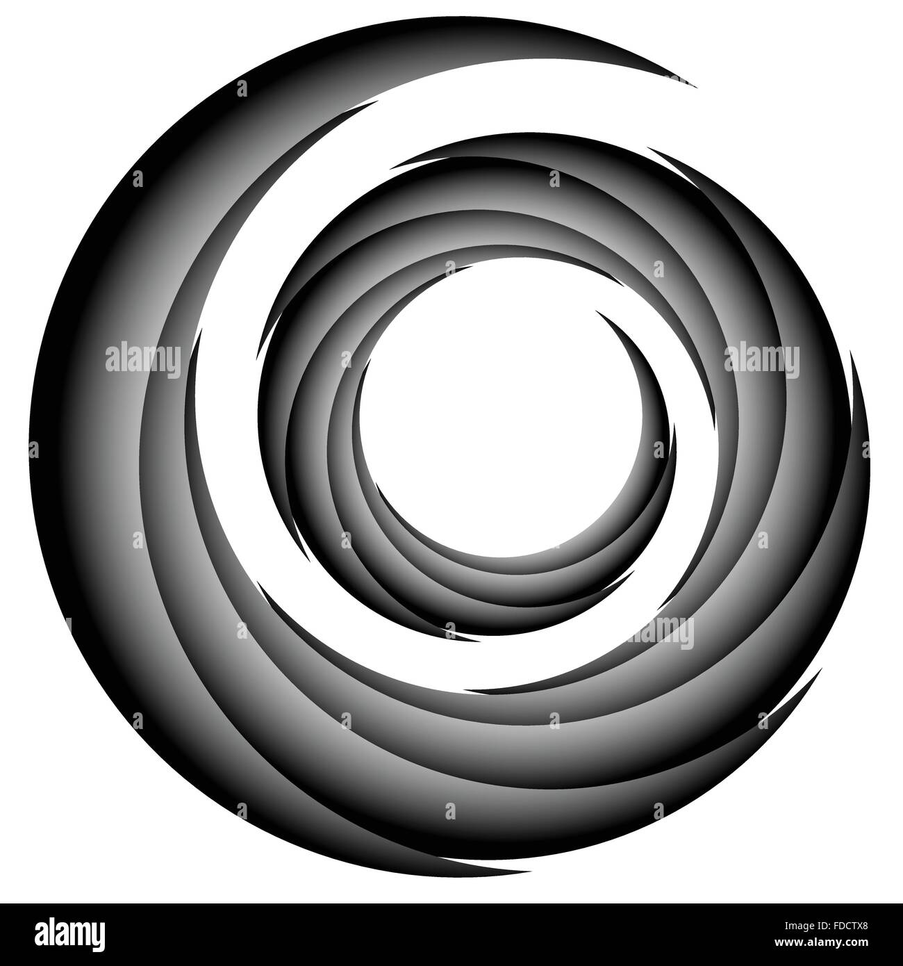 Abstract spiral, twirl element, volute shape. Vector Stock Vector Image ...