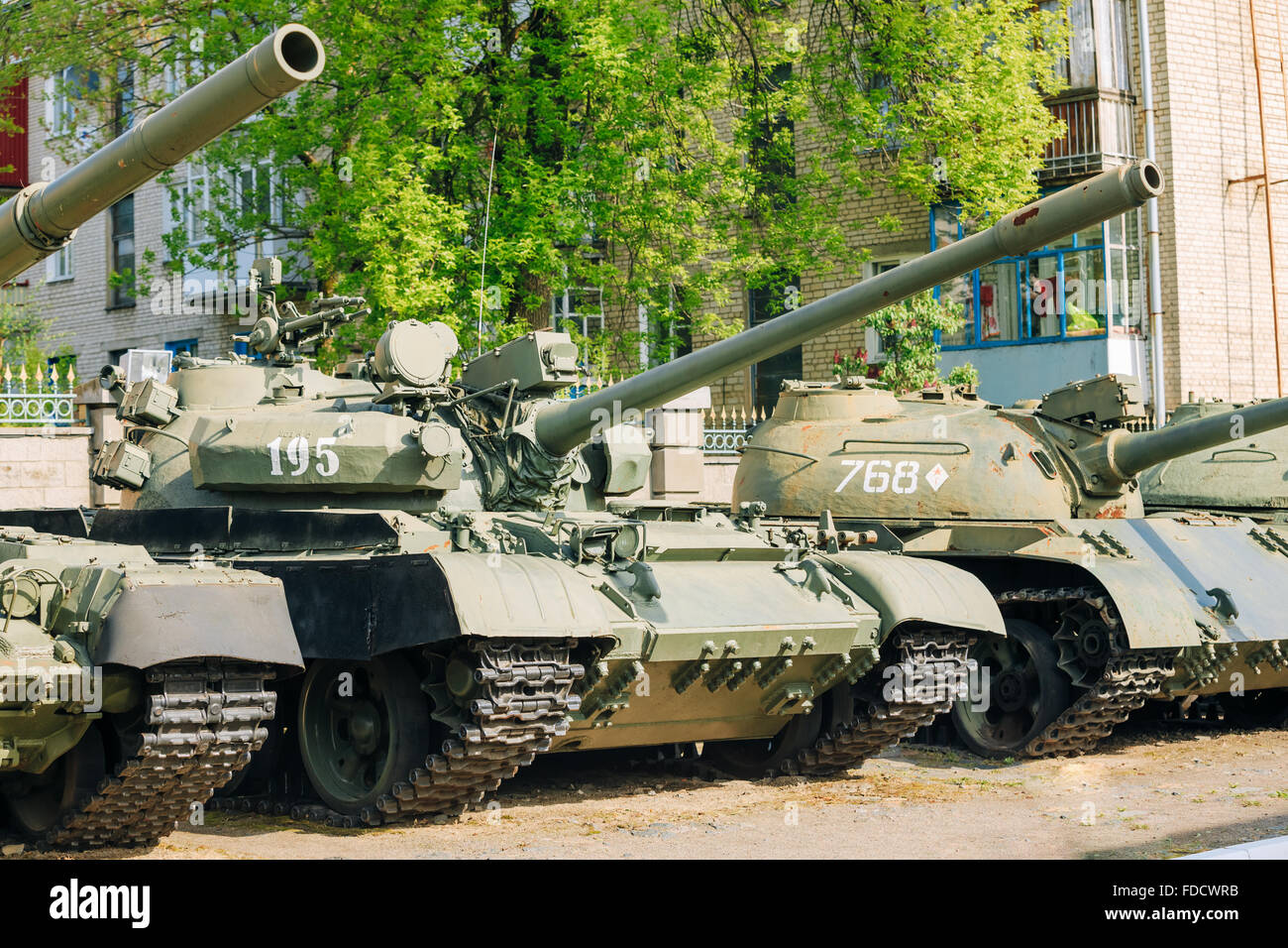The Old Russian Soviet Tank T 72 And T 55 Stock Photo Alamy