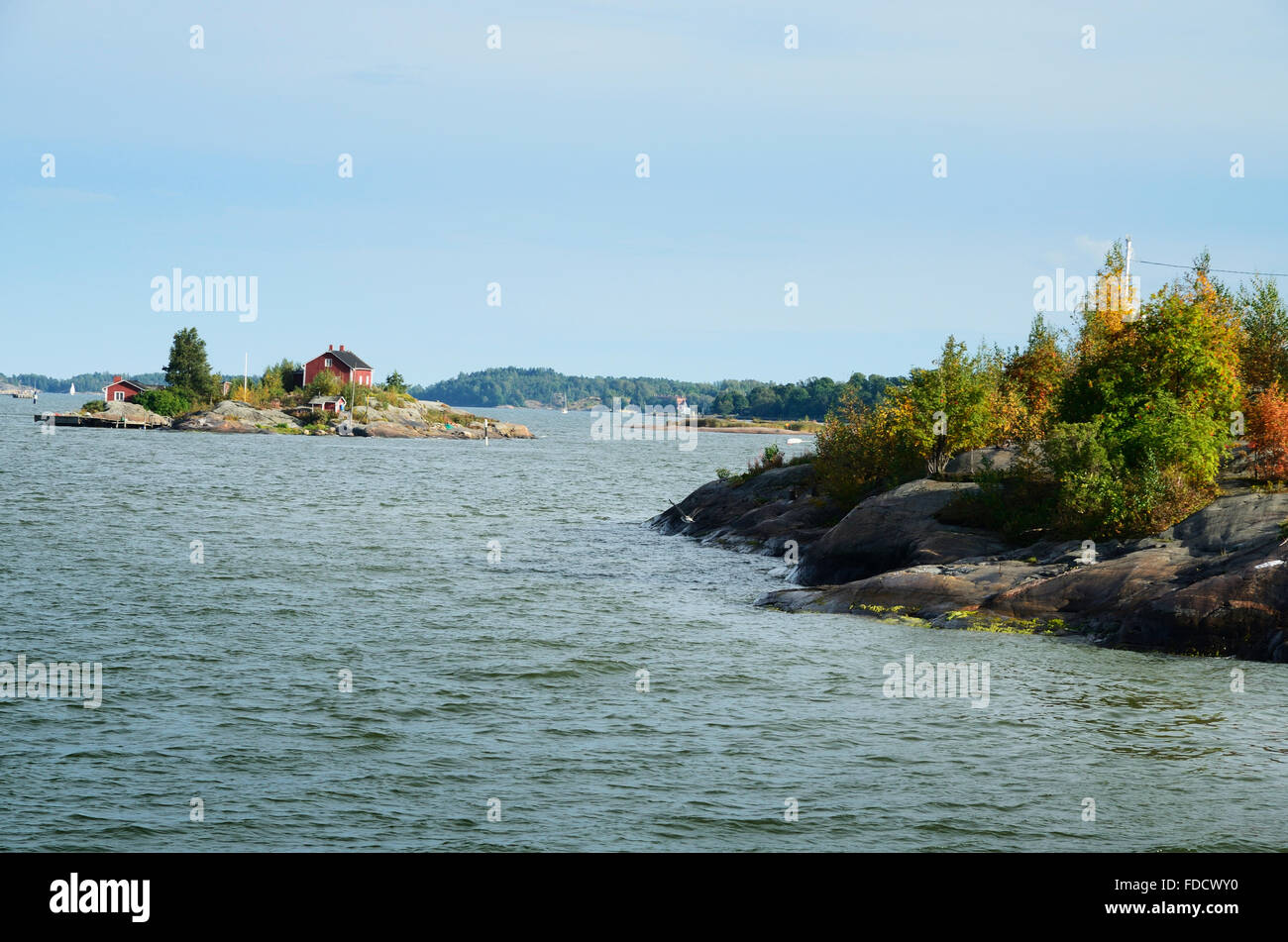 Island in Baltic sea, Helsinki, Finland Stock Photo