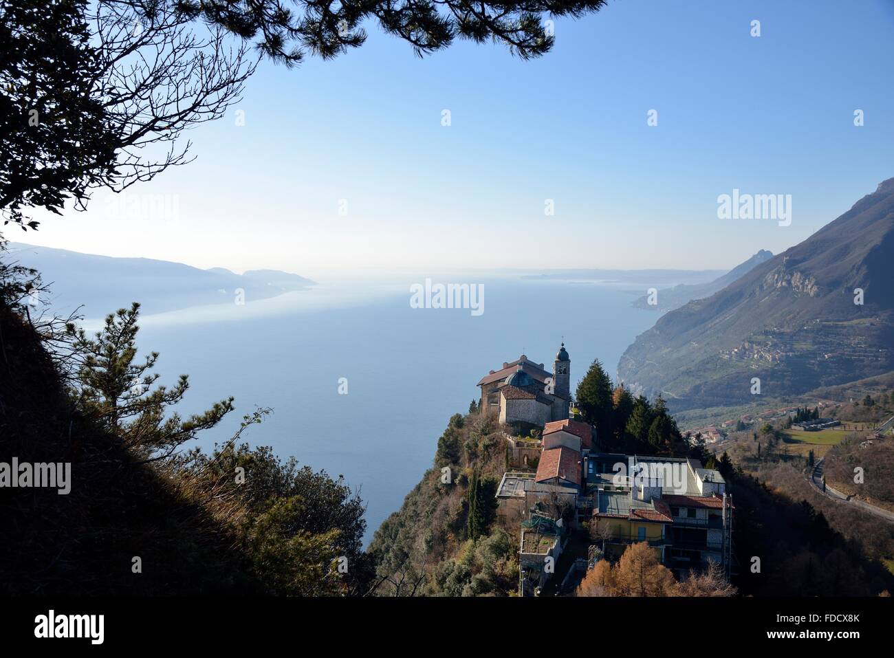 Santuario di Montecastello, Tignale, Lake Garda, Province of Brescia, Lombardy, Italy Stock Photo