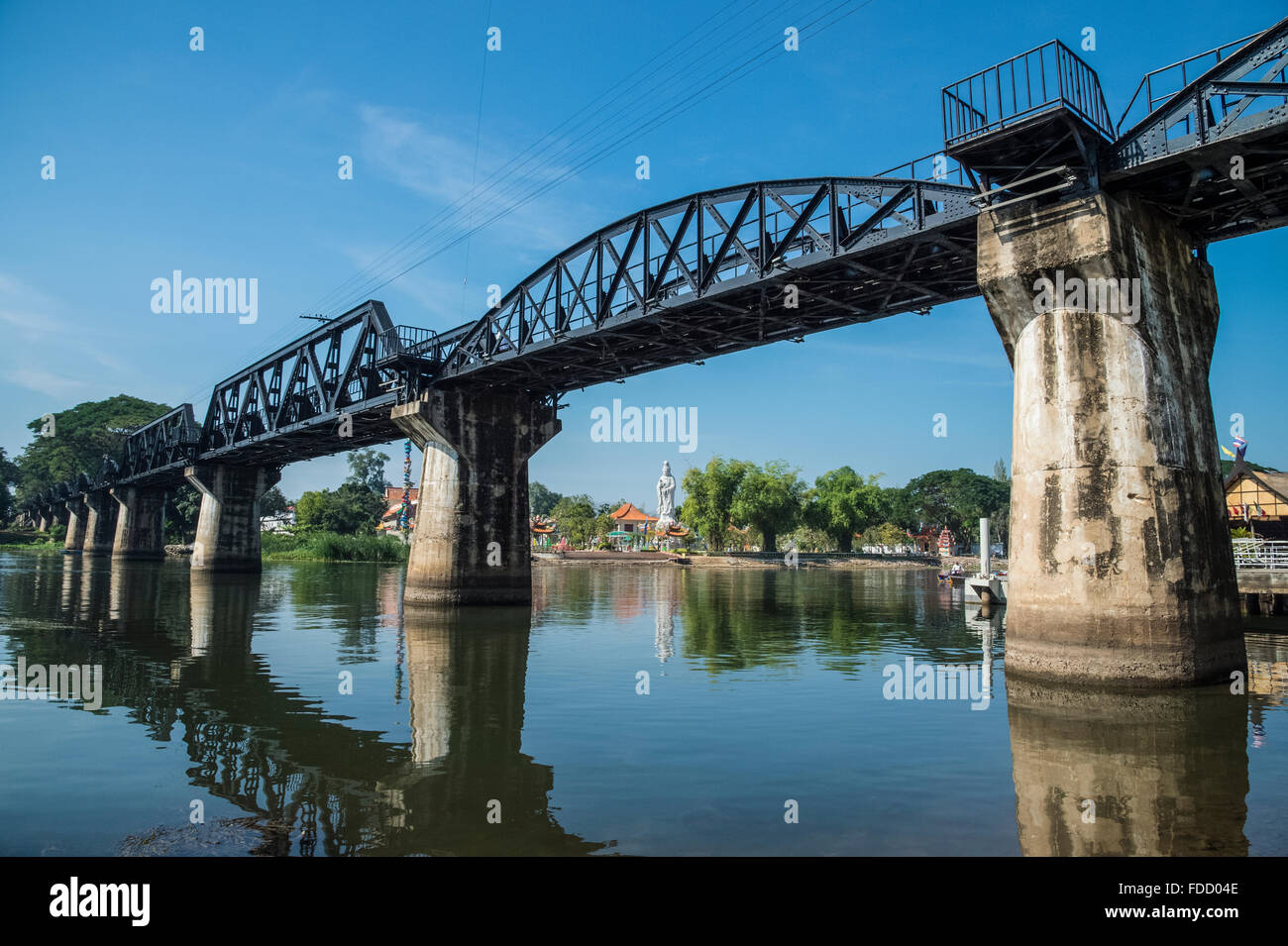 Siam Burma Death Railway Bridge on the River Kwai Stock Photo