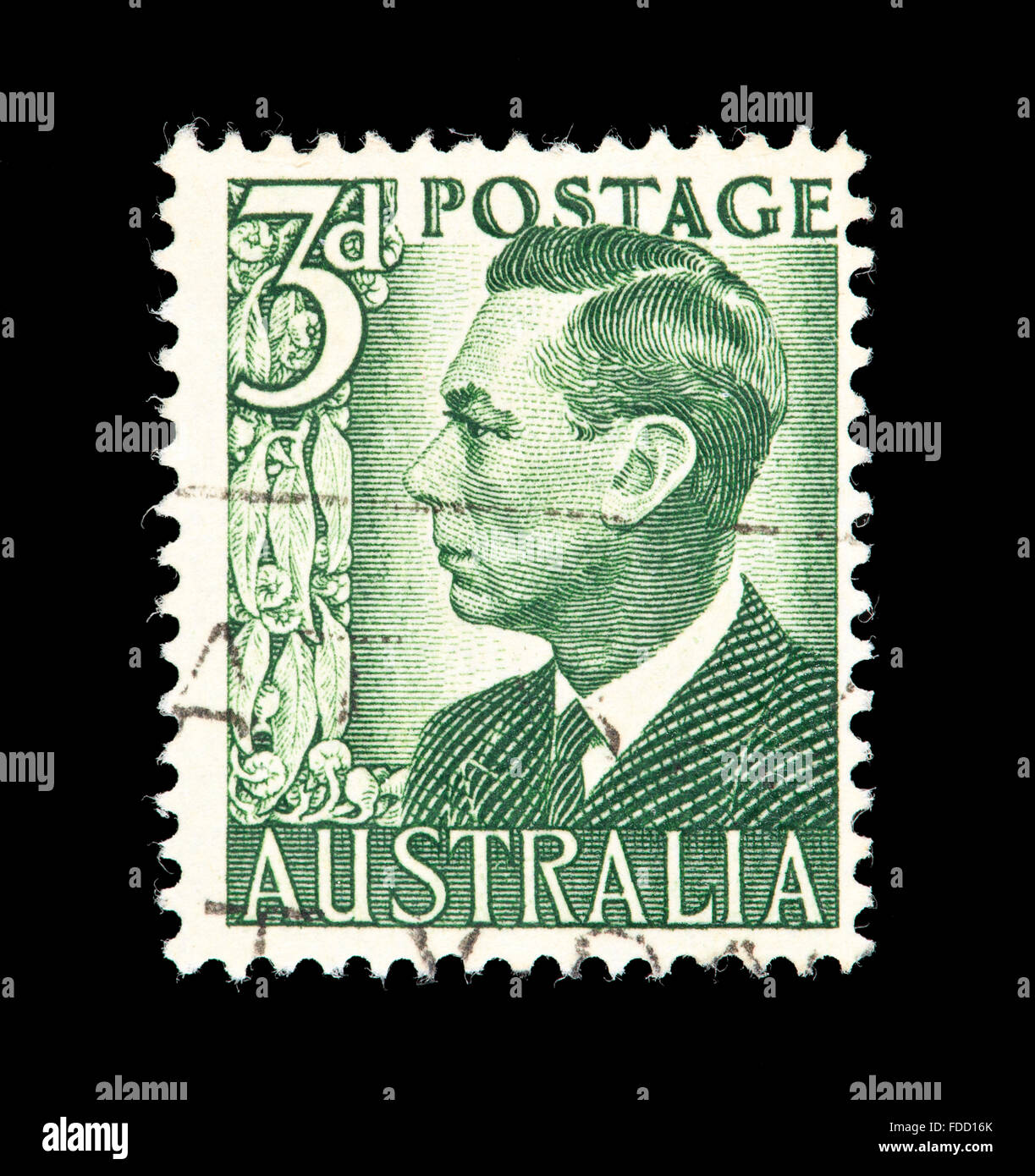 Postage stamp from Australia depicting King VI Stock Photo Alamy