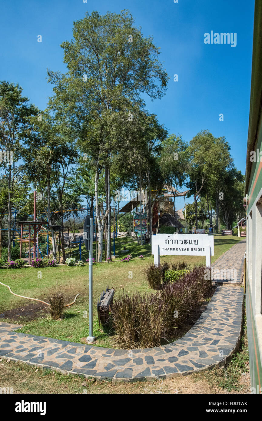 Siam Burma Death Railway Thamkrasae Bridge Railway Station Stock Photo