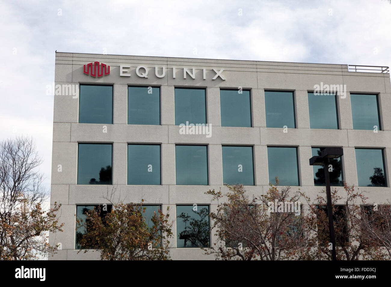 A view of Equinix's corporate headquarters in Redwood City, California
