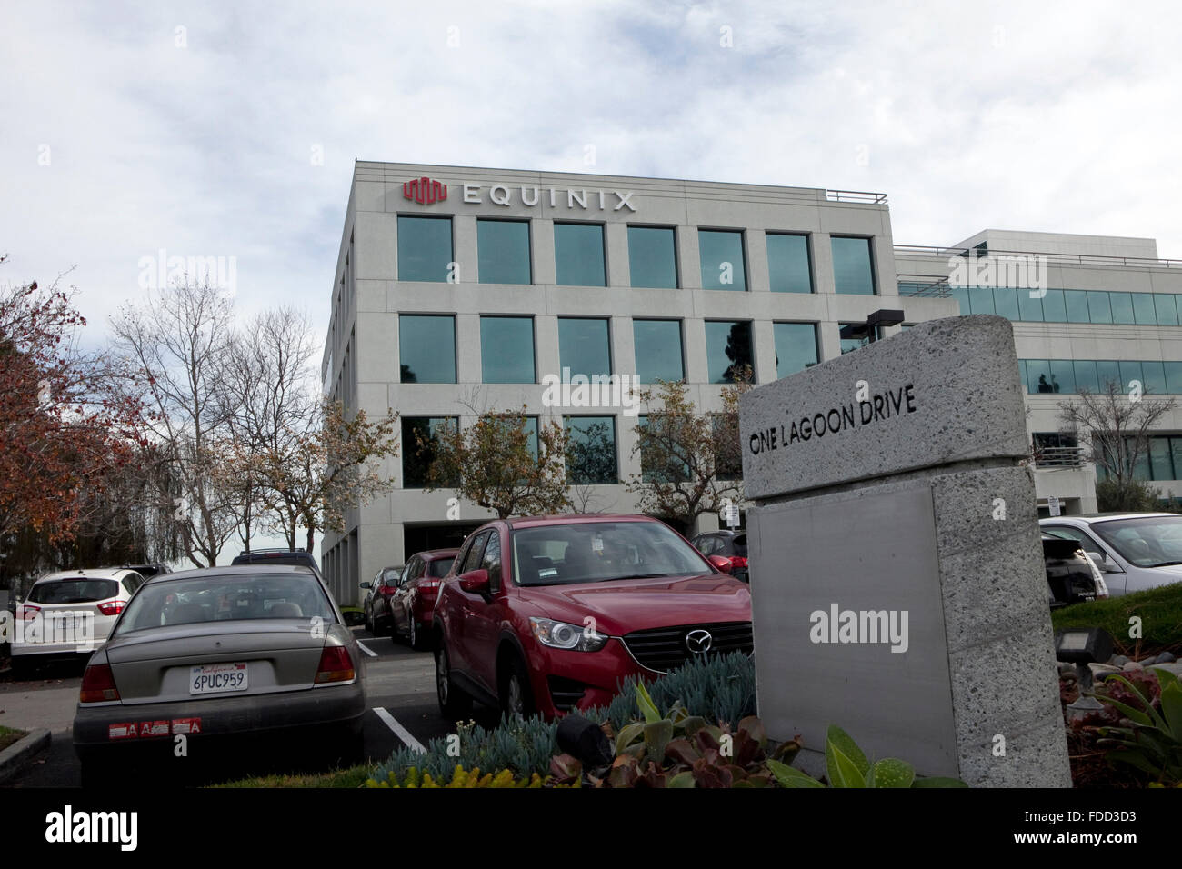A view of Equinix's corporate headquarters in Redwood City, California