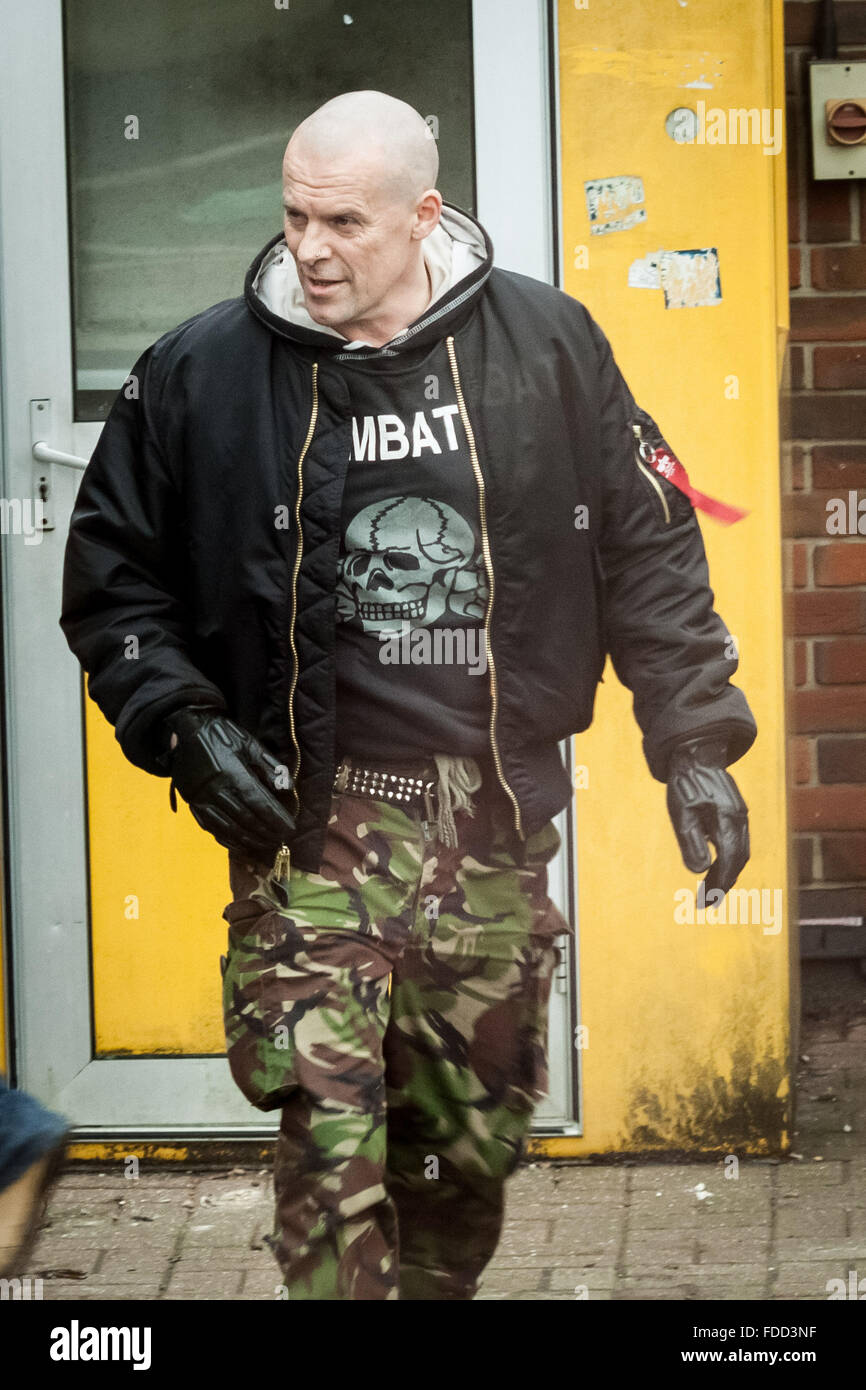 Kent, UK. 30th January, 2016. Combat 18 farright member. FarRight