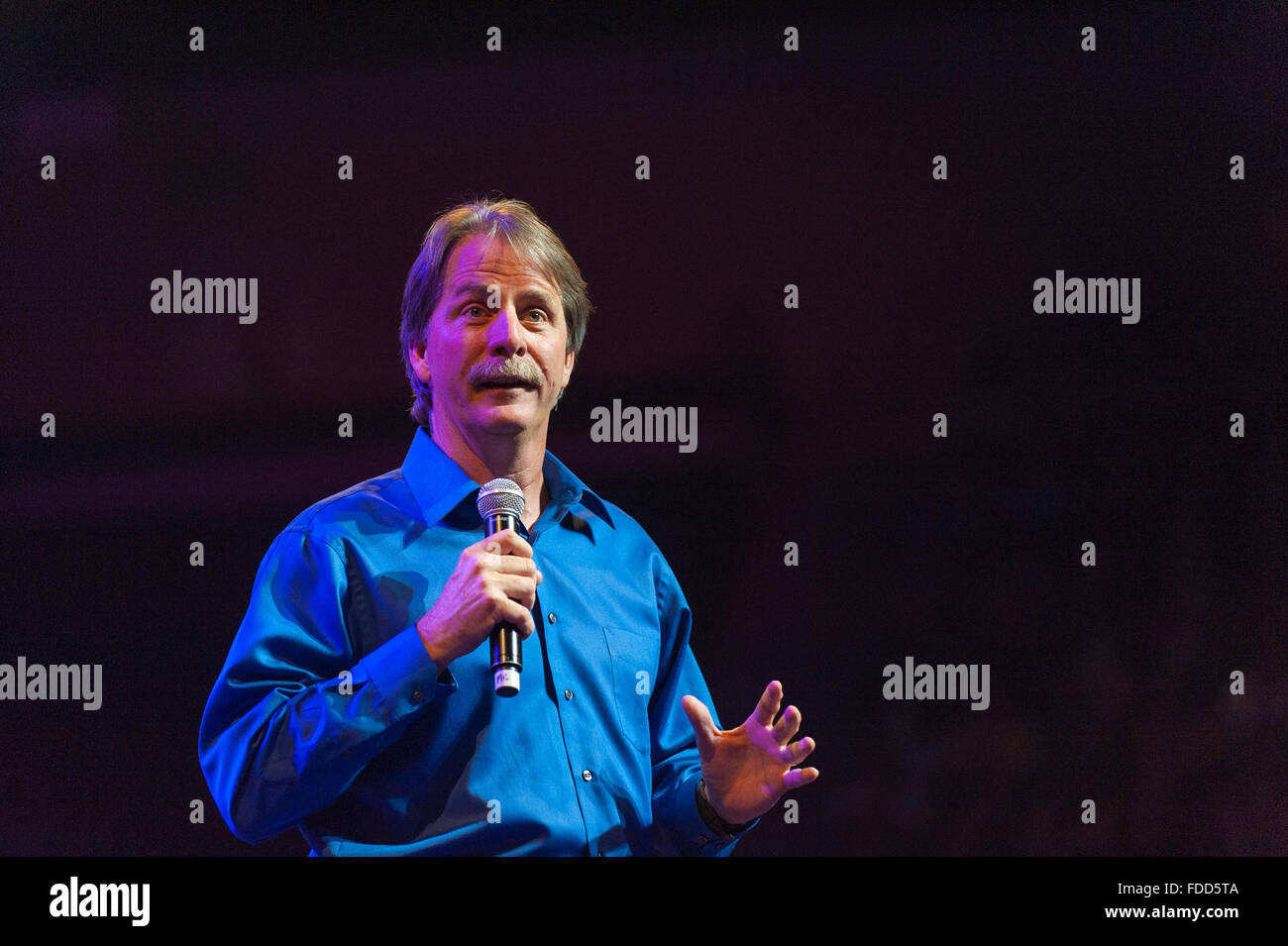 American television personality and blue collar comedian Jeff Foxworthy on stage. Stock Photo