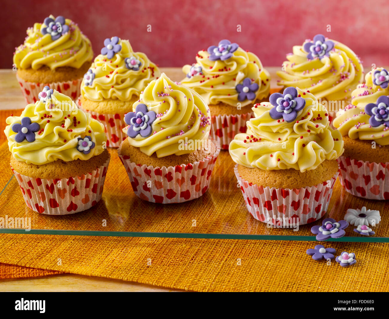 Vanilla cupcakes Stock Photo