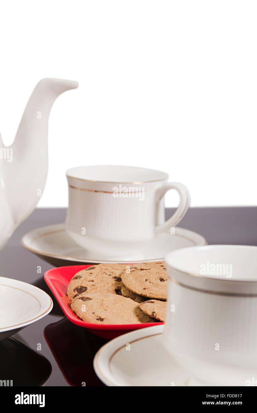 Breakfast Tea and Biscuit nobody Stock Photo Alamy