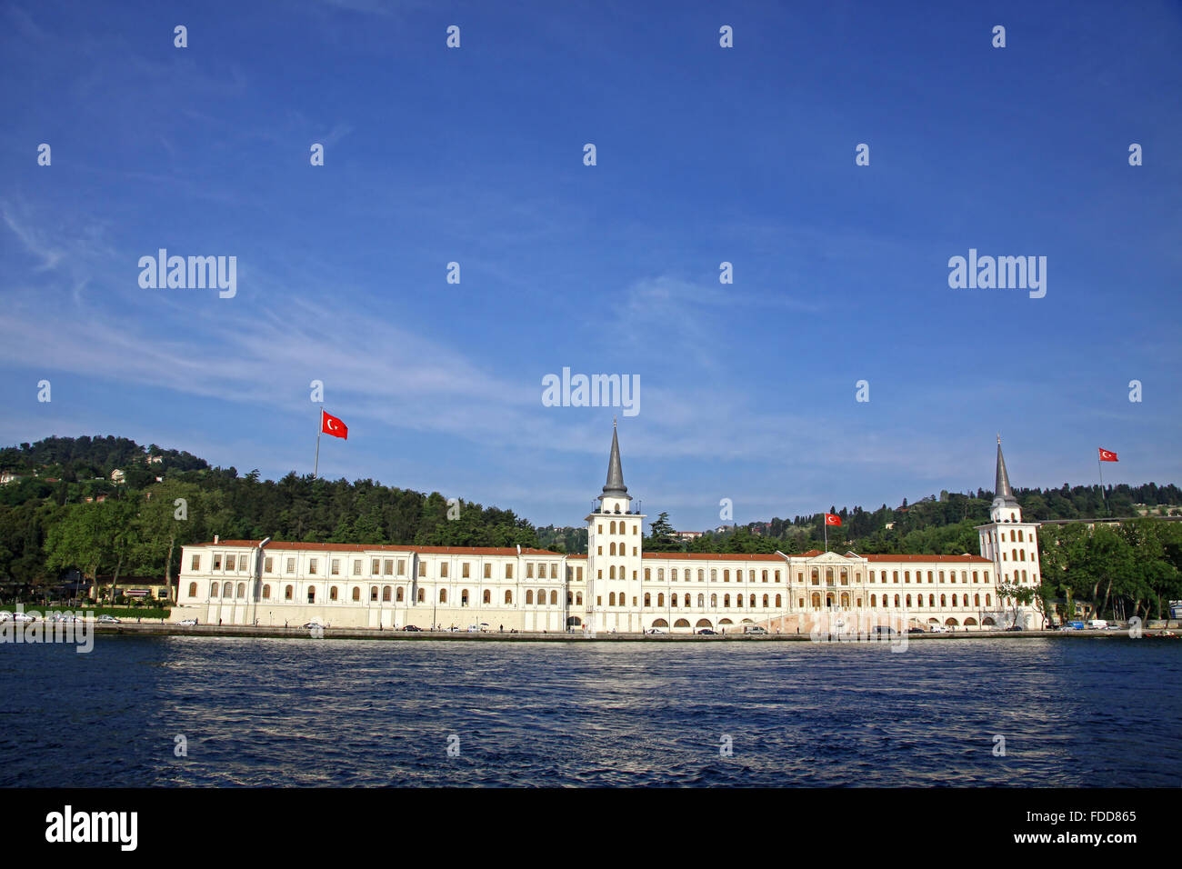 Kuleli Military High School (Kuleli Askeri Lisesi) on the bank of Bosphorus strait in Istanbul, Turkey Stock Photo