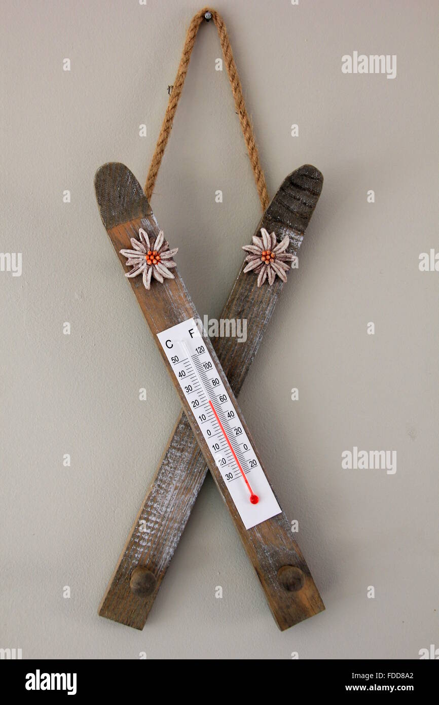 ski thermometer Stock Photo
