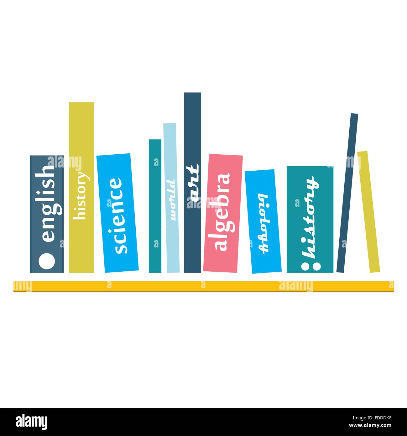 Books on the shelve Stock Vector Image & Art Alamy