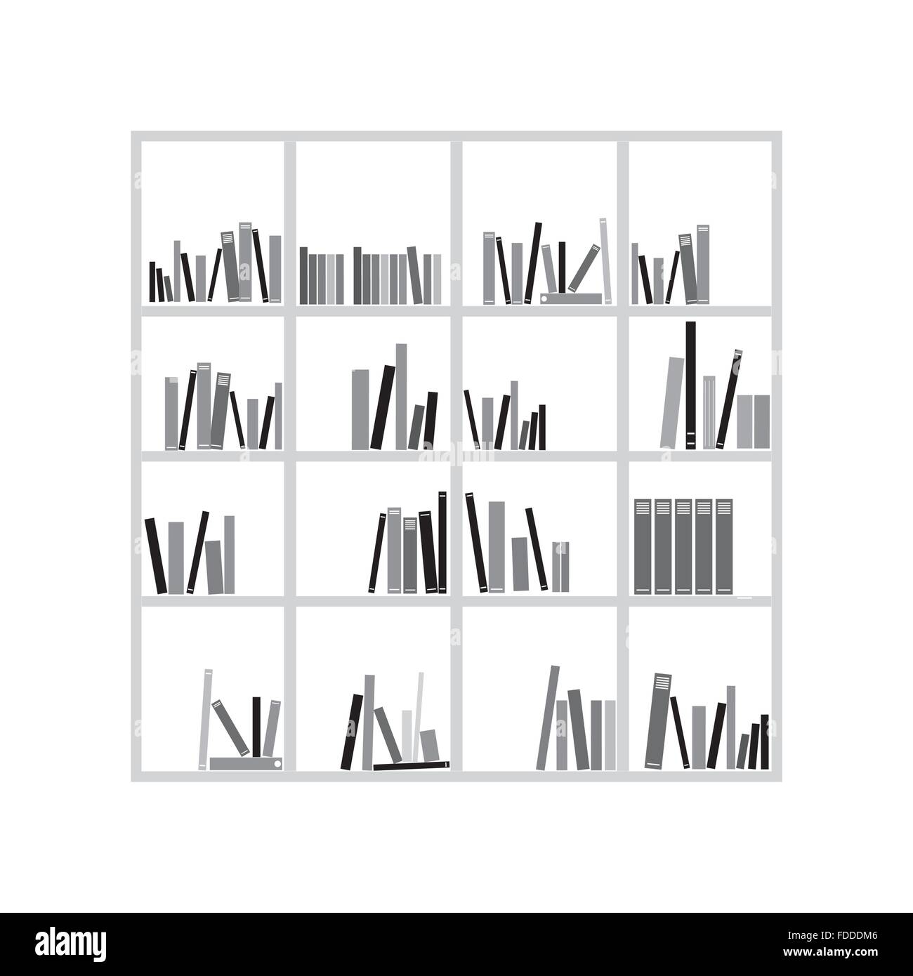 Vintage library books on shelves Stock Vector Images Alamy