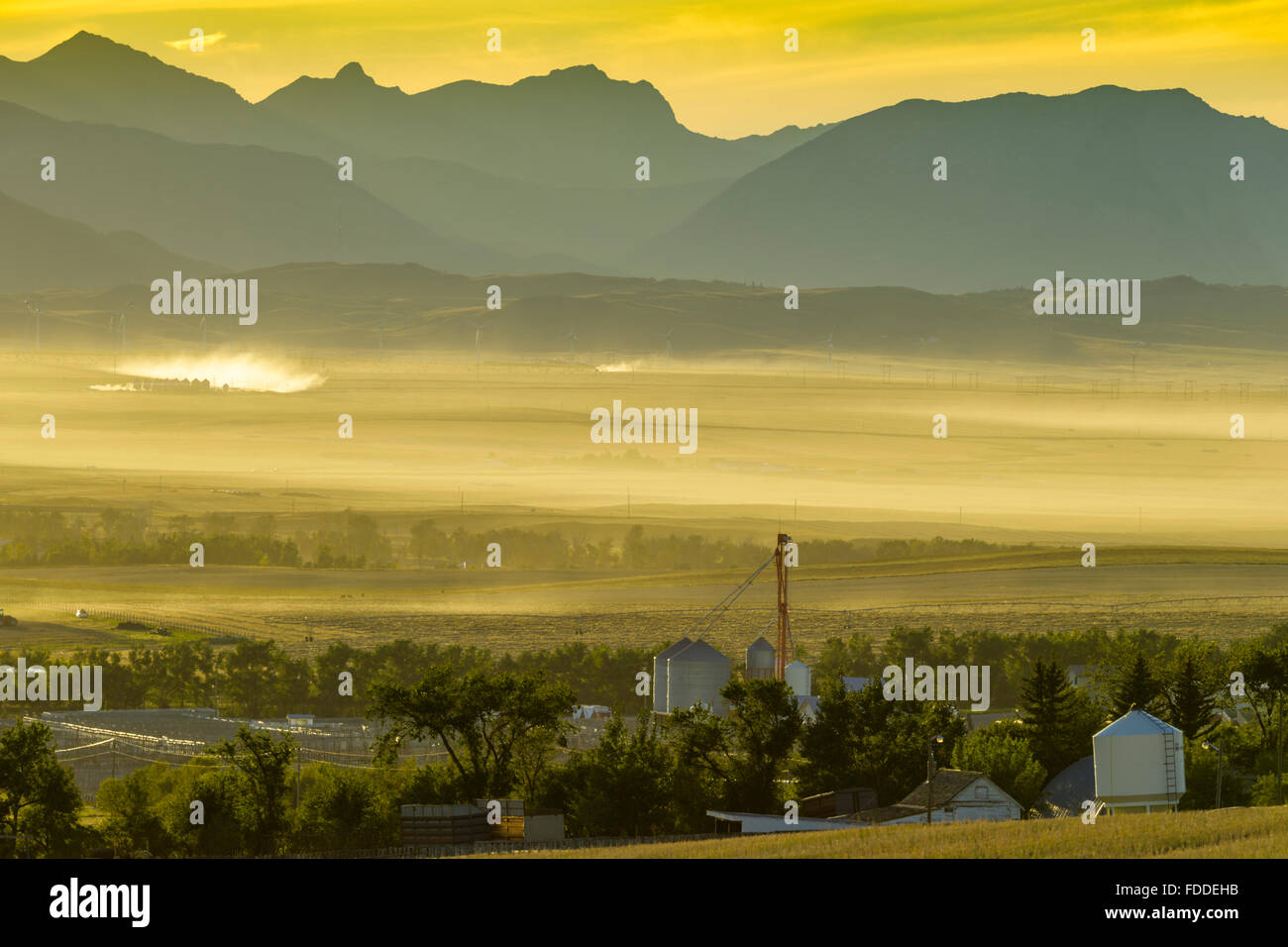 town of Pincher Creek in foot hills of Southern Alberta Stock Photo Alamy