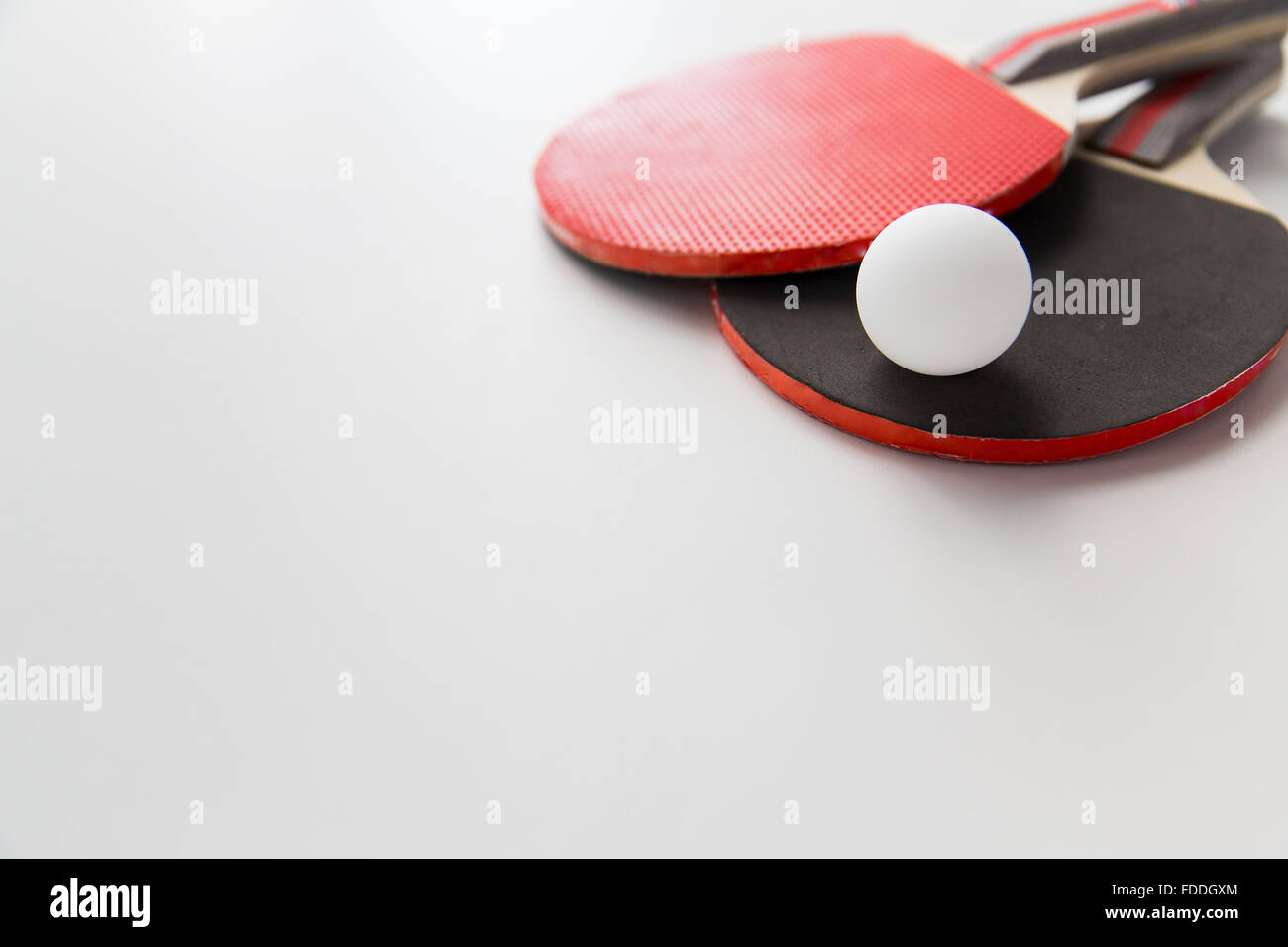 close up of table tennis rackets with ball Stock Photo - Alamy