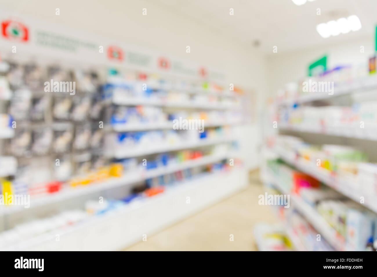 pharmacy or drugstore room background Stock Photo